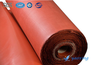 Огнеупорная сплетенная Twill ткань стеклоткани 0.42mm покрытая силиконом